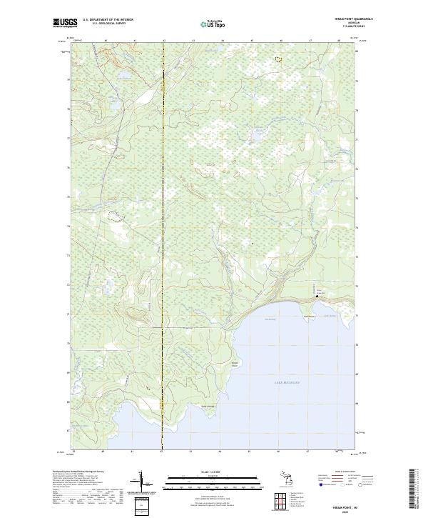 US Topo 7.5-minute map for Hiram Point MI
