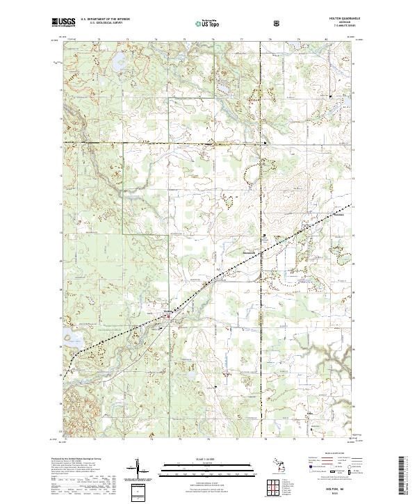 US Topo 7.5-minute map for Holton MI