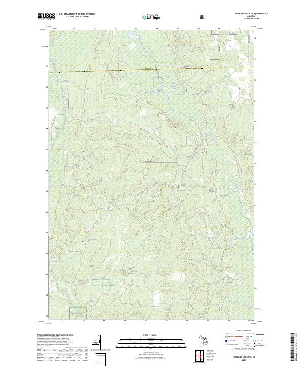 US Topo 7.5-minute map for Hubbard Lake SW MI