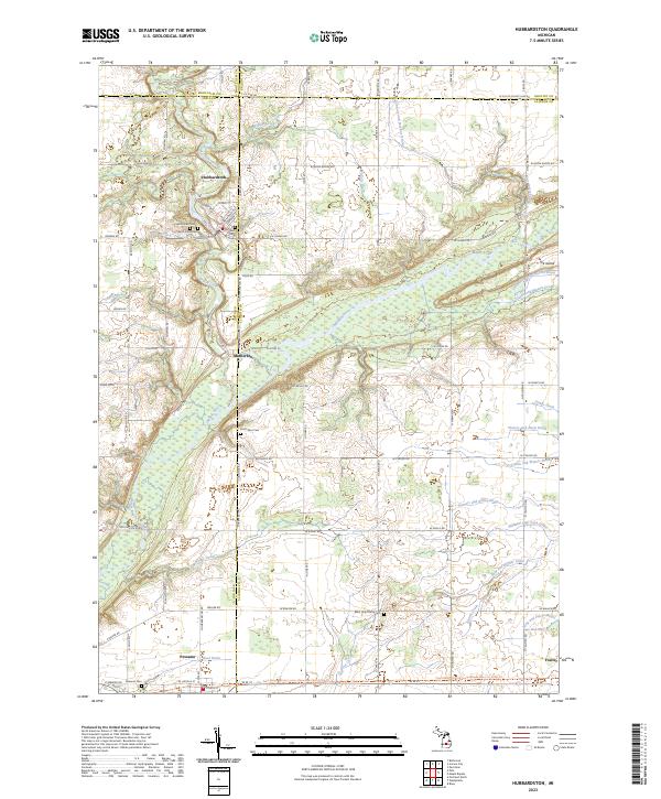 US Topo 7.5-minute map for Hubbardston MI