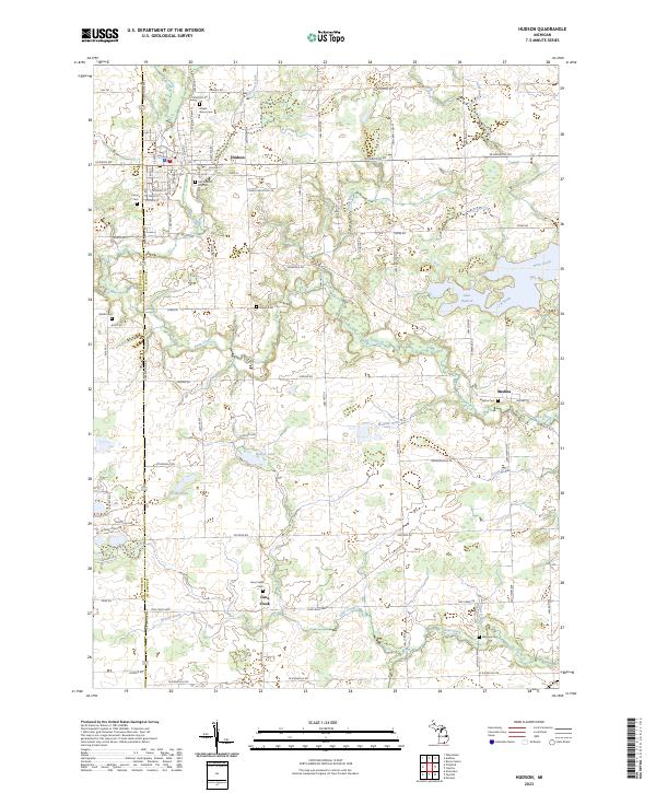 US Topo 7.5-minute map for Hudson MI