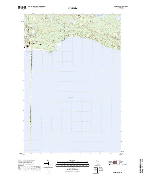 US Topo 7.5-minute map for Hughes Point MI