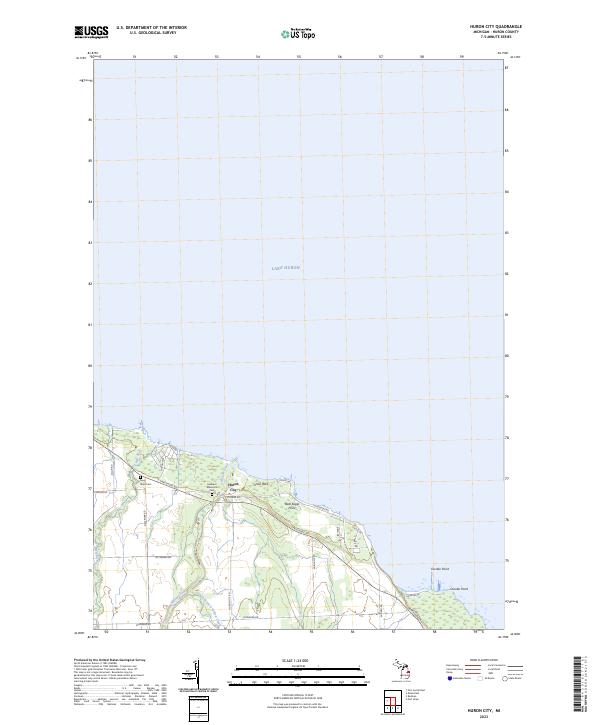 US Topo 7.5-minute map for Huron City MI