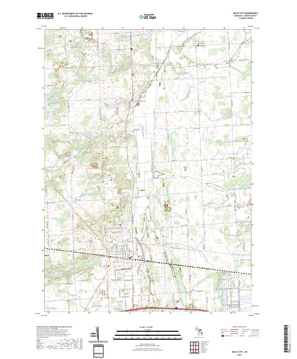 US Topo 7.5-minute map for Imlay City MI