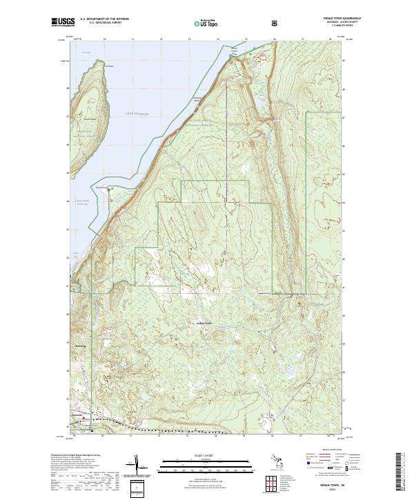 US Topo 7.5-minute map for Indian Town MI