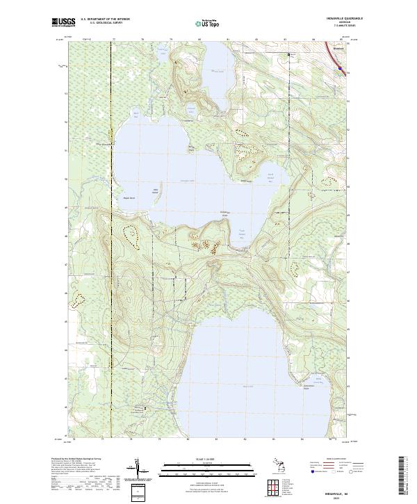 US Topo 7.5-minute map for Indianville MI
