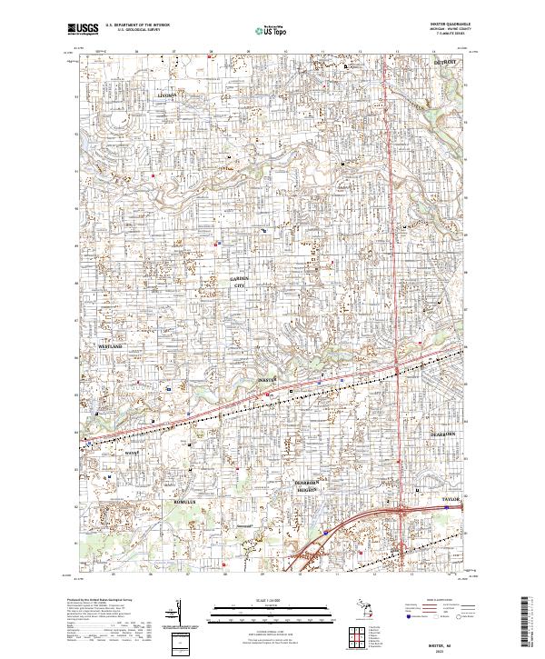 US Topo 7.5-minute map for Inkster MI
