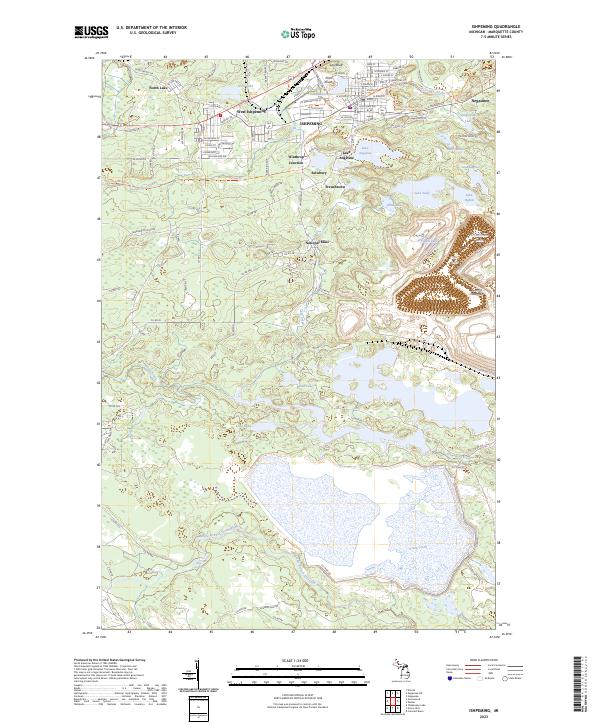 US Topo 7.5-minute map for Ishpeming MI