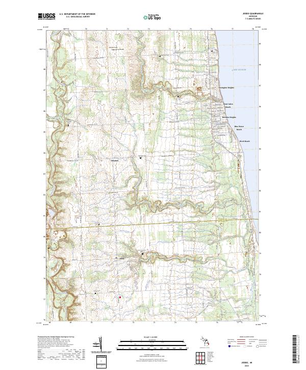 US Topo 7.5-minute map for Jeddo MI