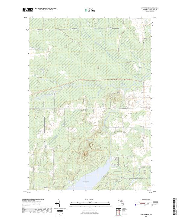 US Topo 7.5-minute map for Jewett Creek MI