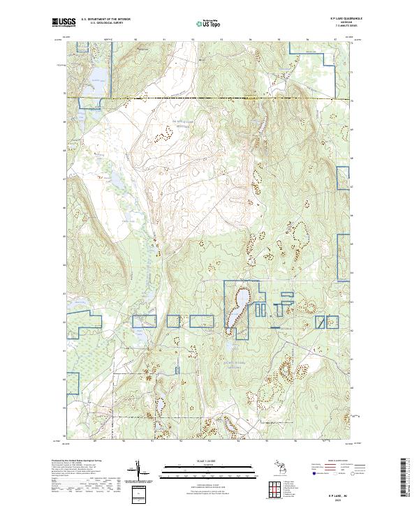 US Topo 7.5-minute map for K P Lake MI