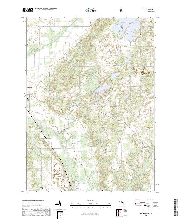 US Topo 7.5-minute map for Kalamazoo NE MI