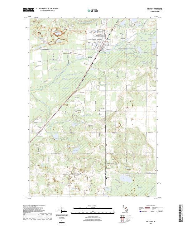 US Topo 7.5-minute map for Kalkaska MI
