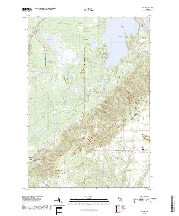 US Topo 7.5-minute map for Karlin MI