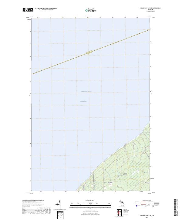 US Topo 7.5-minute map for Keweenaw Bay NE MI