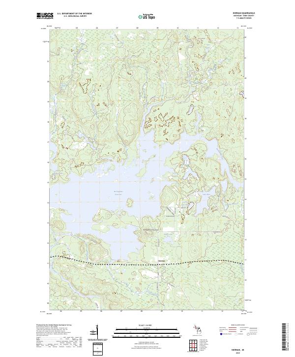 US Topo 7.5-minute map for Kiernan MI