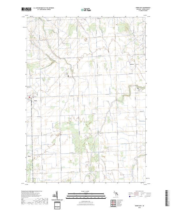 US Topo 7.5-minute map for Kinde East MI