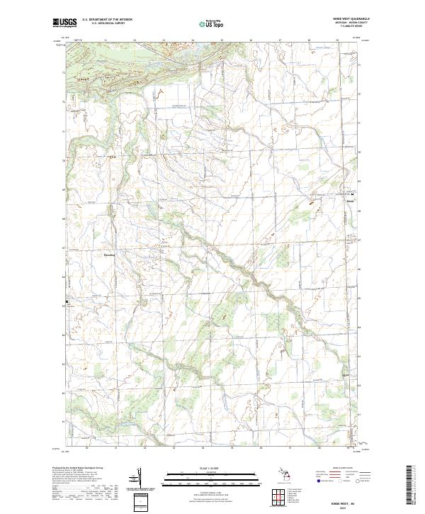 US Topo 7.5-minute map for Kinde West MI