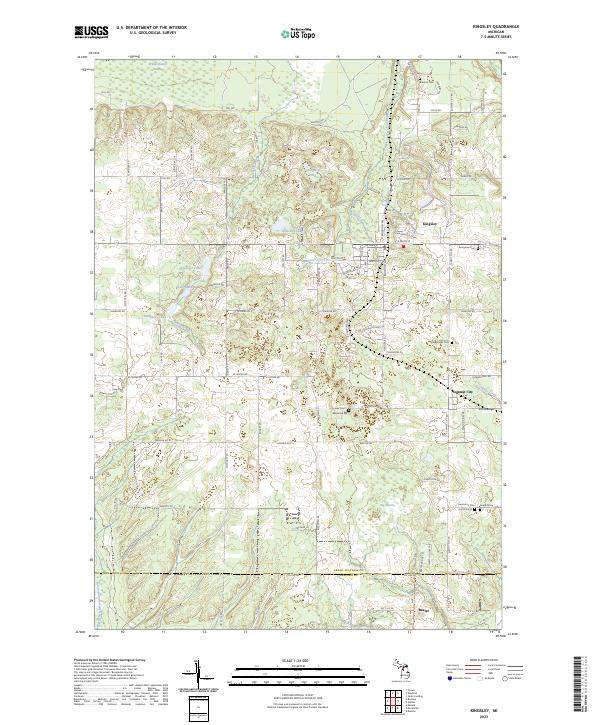 US Topo 7.5-minute map for Kingsley MI