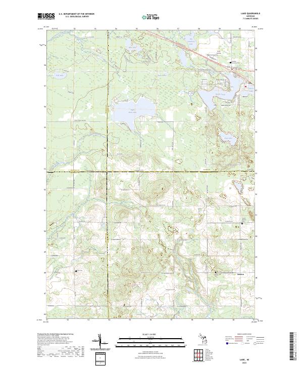 US Topo 7.5-minute map for Lake MI