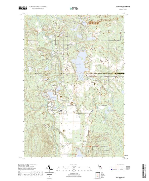 US Topo 7.5-minute map for Lake Geneva MI