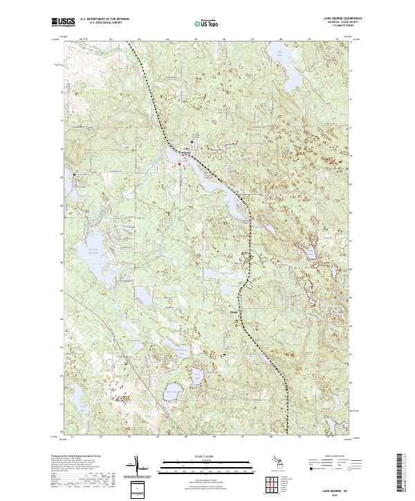 US Topo 7.5-minute map for Lake George MI
