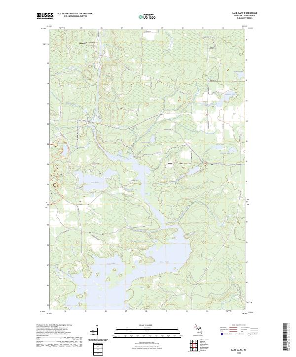 US Topo 7.5-minute map for Lake Mary MI