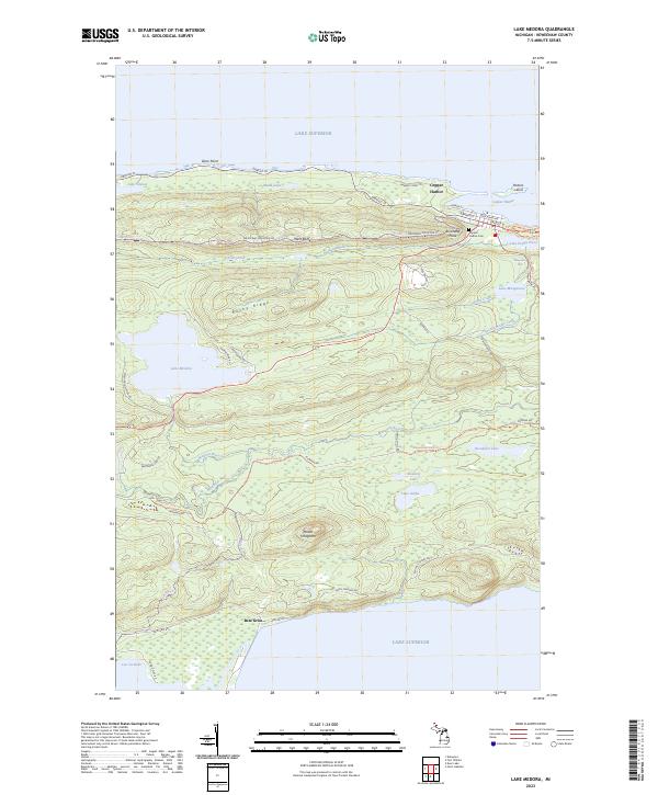 US Topo 7.5-minute map for Lake Medora MI