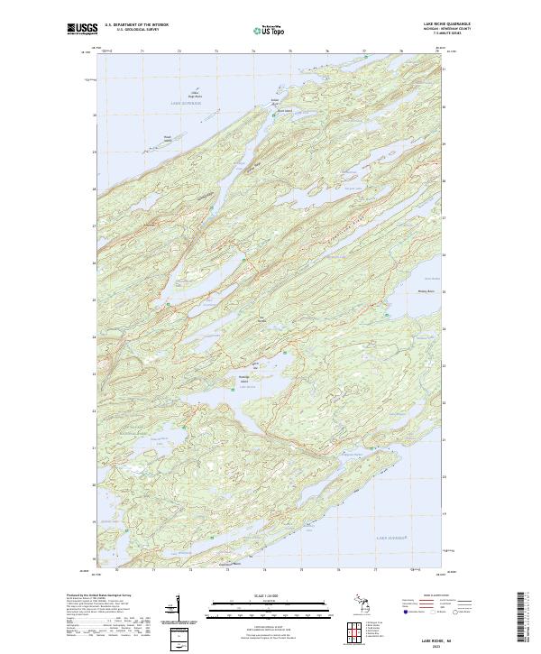 US Topo 7.5-minute map for Lake Richie MI