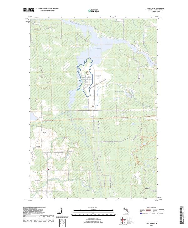US Topo 7.5-minute map for Lake Winyah MI