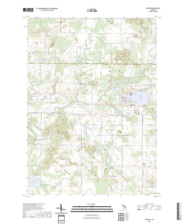 US Topo 7.5-minute map for Lakeview MI