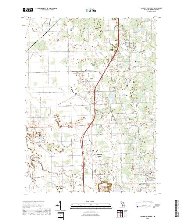 US Topo 7.5-minute map for Lambertville West MI