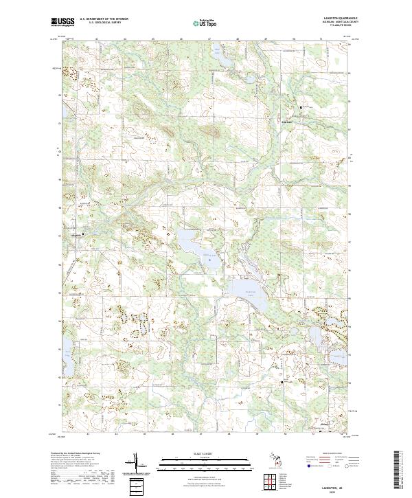 US Topo 7.5-minute map for Langston MI