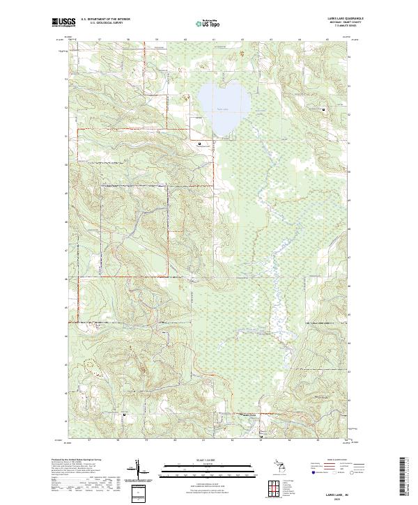 US Topo 7.5-minute map for Larks Lake MI