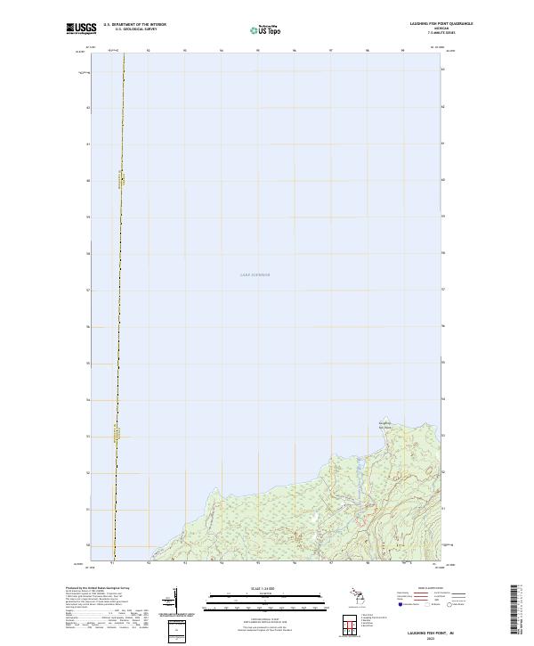 US Topo 7.5-minute map for Laughing Fish Point MI