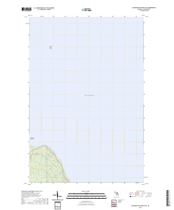 US Topo 7.5-minute map for Laughing Fish Point OE E MI
