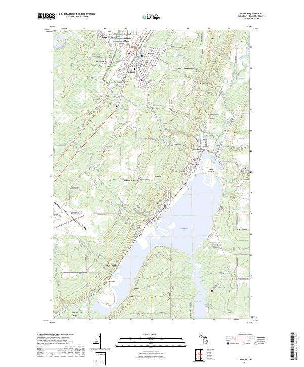 US Topo 7.5-minute map for Laurium MI