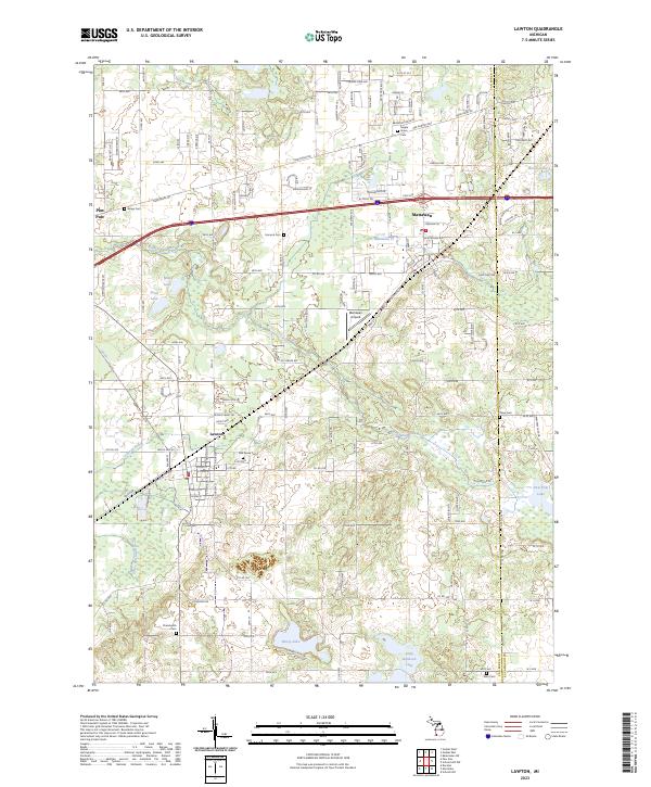 US Topo 7.5-minute map for Lawton MI