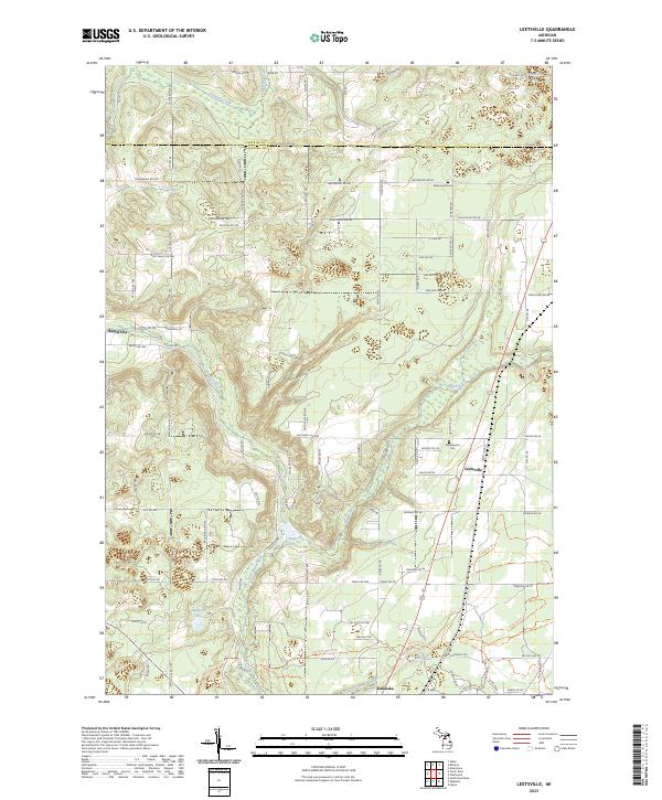 US Topo 7.5-minute map for Leetsville MI
