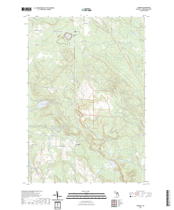US Topo 7.5-minute map for Legrand MI