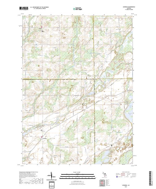 US Topo 7.5-minute map for Leonidas MI
