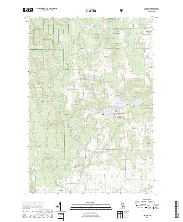 US Topo 7.5-minute map for Lincoln MI