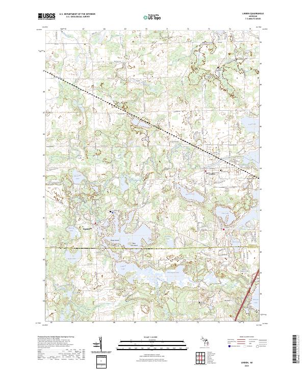 US Topo 7.5-minute map for Linden MI