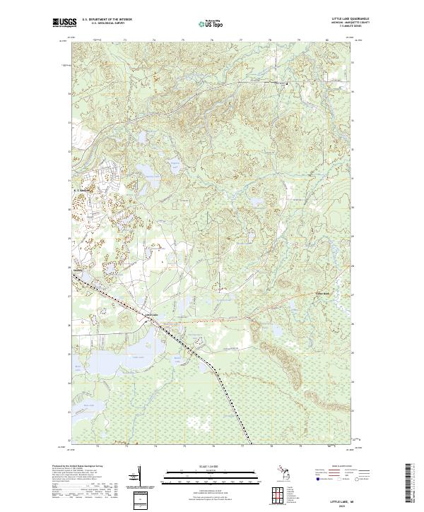 US Topo 7.5-minute map for Little Lake MI