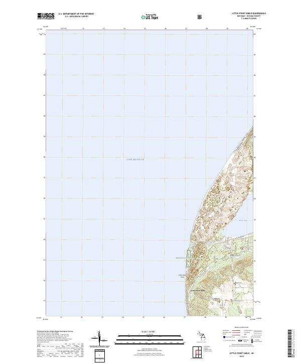 US Topo 7.5-minute map for Little Point Sable MI