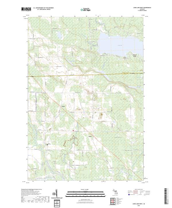 US Topo 7.5-minute map for Long Lake West MI
