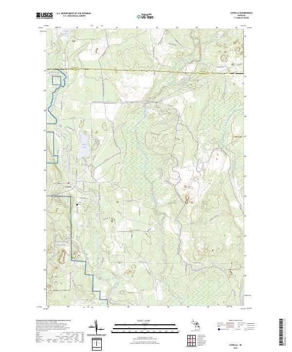 US Topo 7.5-minute map for Lovells MI
