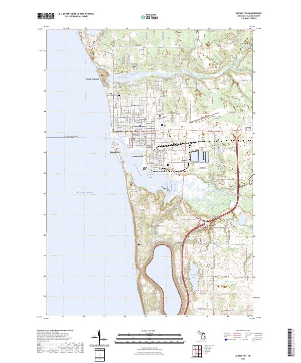 US Topo 7.5-minute map for Ludington MI