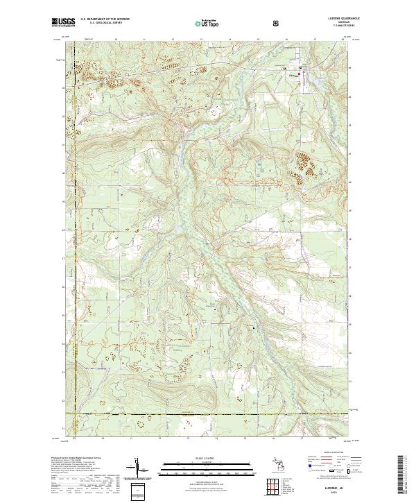 US Topo 7.5-minute map for Luzerne MI