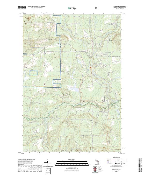 US Topo 7.5-minute map for Luzerne NW MI